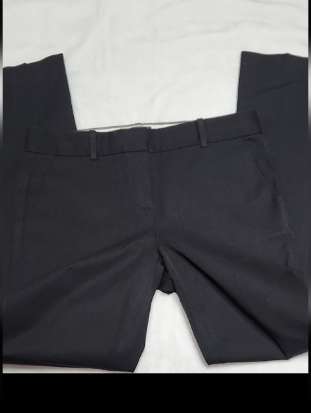 J. Crew Black Pantsuit Classic Style Style Strech Cotton Streitgh Leg, Mid Rise - Picture 8 of 9